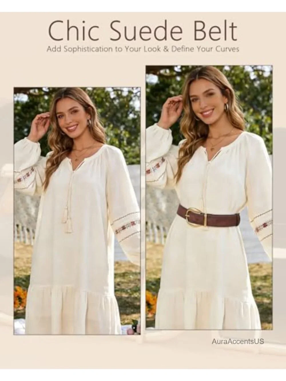 Wide Faux Suede Belt for Women Chunky Waist Belt with Gold Buckle